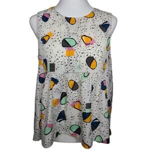 Xara Basic Sleeveless Top White Women's Size M ***Small Flaw****‎